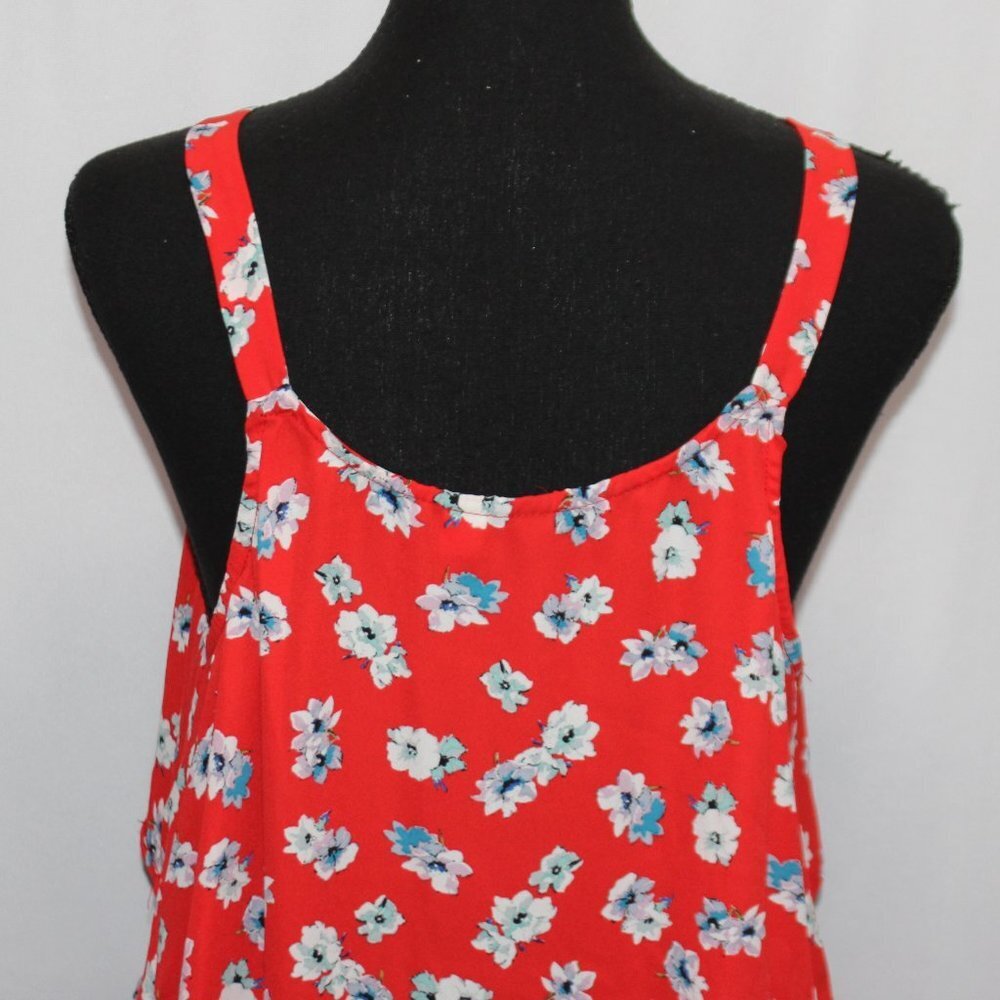 Blue Rain Strappy Red, White and Blue Floral Top - Picture 6 of 12